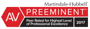 Martindale-Hubble | AV PREEMINENT | Peer Rated for Highest Level of Professional Excellence | 2017